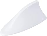 AUTOZOCO Antena Coche Estilo Aleta tiburón Universal, Antena Tiburón Automovil, Dispositivo de Recepción de Señal de Radio FM/Am, Antenas Coche Autoadhesiva Impermeable, Longitud 17 cm, Blanco