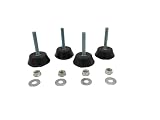 RASMACOR | Silentblock para Suelo S-40 | 4x Soporte de Caucho Goma para aislamiento de vibraciones | Silentblock para maquinas, compresores de aire y motores | M8 (Silentblock para suelo)