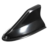 Viviance Universal Auto Coche Tiburón Aleta Techo Antena Aérea Am FM Radio Decorar (Negro)