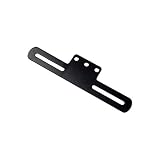 Portamatrículas moto aluminio con soporte para luz trasera | Compatible con defensas traseras convencionales, para placa regular, luces no incluidas, uso urbano, moteros
