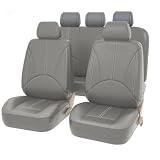 SNXLW 5 Asientos Universal Funda Asiento Coche para Nissan Patrol GR GY62 Y62 GY61 Y61 1997-2021 Fundas para Asientos Delanteros y Traseros Airbag Compatibles,Grey