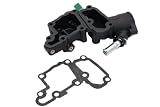 Forwinparts 1336Y8 9654775080 - Carcasa termostática con sensor de temperatura de refrigerante para C-itroen C2 C3 C4 Nemo XSara P-YUEOTT 1007 206 207 307 Bipper Partner F-iat Fiorino Qubo