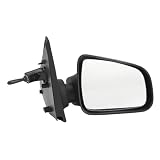 Retrovisor derecho compatible con Dacia Sandero y Stepway MK2 2013–2016 | Conjunto completo en ABS negro, con plegado manual y cristal ajustable para orientar la visión hacia atrás.