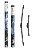 Bosch Aerotwin eAR 654 S Limpiaparabrisas Frontal 650 mm / 340 mm | Set de 2 Escobillas de Recambio para más Seguridad al Conducir, Adaptador Multi-Clip Premontado - Embalaje Fino y Compacto