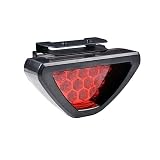 Simoni Racing Luz trasera Universal Stop, LED Rojos - Luz trasera de coche, tercera luz Stop, luz antiniebla, rojo - negro
