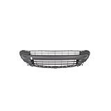 Rejilla de parachoques delantero central negra compatible con Peugeot 207 2006-2009