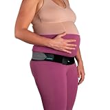 Physiomat Cinturón Tónico - Negro - Alivio del dolor - Para embarazo, posparto, deporte - Altura: 5 cm - Para tallas 36 y menores - Ecorresponsable: hilo reciclado - Fabricado en Francia