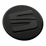 Recambios Originales Seat- 1 x Tapa Centro Rueda Autodhesiva Negro 70mm