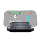 JKGBUK Head Up Display para Isuzu D-MAX Concept X, Velocimetro Coche OBD/GPS Velocidad Voltaje Alertas Y Brillo Automatico