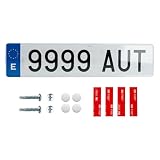 Matrícula Acrílica Homologada 52x11 CM | Matrícula de Coche Universal Europea | Material Resistente y Elegante | Fácil y Rápida Instalación (1 Unidad)
