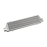 Turbocompresor Intercooler Intercooler Frontal Universal 550x140x58mm | Toma de aire frío con salida de aluminio para radiador turbo 51 mm 2,0 pulgadas