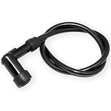 Easyboost Pipa de Bujía Negra con Cable de Alta Tensión 50cm Silicona para Scooter Aerox Jog-R Moto AM6 Derbi Rieju TZR Beta XP6 RS Bw's Cortacésped Desbrozadora Motosierra