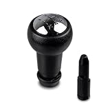 Suysion Pomo Palanca de Cambios 5 Velocidades con Adaptador, Compatible con Peugeot 106 107 206 207 306 307 308 407 408 508 3008 y Citroën C2 C3 C4 Picasso, Pomo de Cambio Manual Negro