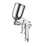 Pistola pulverizadora, PISTOLA DE PULVERIZACIÓN de 400ML, pulverizador de aerógrafo neumático profesional, herramienta atomizadora de pintura de aleación con tolva for pintar coches Para pintar casas(