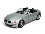 Welly Modelo Coche Compatible con BMW Z4 E85 Cabrio Abierto Plata 2002-2008 ca 1/24 1:24 Modelo Metal Coche Die Cast Nuevo en Caja 22517