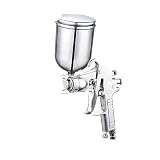 Pistola pulverizadora, PISTOLA DE PULVERIZACIÓN, pulverizador de aerógrafo neumático de 400ML, herramienta atomizadora de pintura de aleación profesional con tolva for pintar coches Para pintar casas