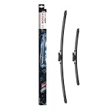 Bosch Aerotwin A 156 S Limpiaparabrisas Frontal, 65 cm / 40 cm | Set de Escobillas de Recambio para una mayor seguridad en la conducción - con Adaptador Premontado