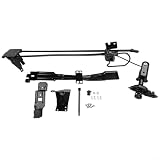 Kivivaka Kit de soporte de rueda de repuesto para Fiat Ducato para Jumper Boxer y relé 2006 en adelante ABS Metal negro