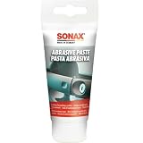 SONAX Pasta de lijado abrasiva (75 ml), elimina rayaduras en la pintura | Para lijar capas de pintura desgastadas y neutralizar marcas de insectos, resina y excrementos de pajaros. Sin silicona