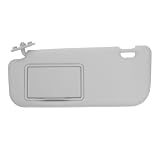 Sewoart Visera Parasol Lado Izquierdo para Coche con Espejo Incorporado ProteccióN Solar Avanzada FáCil InstalacióN Material PVC Abs Gris (Modelos Levin 2014-2018)
