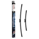 Bosch Aerotwin A 292 S Limpiaparabrisas Frontal, 600 mm / 380 mm | Set de Escobillas de Recambio para una Mayor Seguridad en la Conducción - con Adaptador Premontado