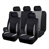 Flying Banner Fundas Asientos Coche Universales para Delanteros y Traseros Compatibles con Airbags Laterales(Juego Completo, Gris)