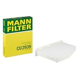 MANN-FILTER, CU 2939 Filtro de aire de cabina | Para Turismos, Filtración polvo y polen, Mejor calidad del aire, Protección aire interior, Calidad original OE