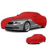 Funda Coche Interior para BMW Z4 2009-2026, Rojo | Funda para Coche Cubierta Cubre Coches, Lona elástica, Protectora al Polvo, Transpirable