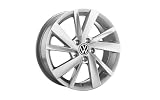 Volkswagen Llanta de aleación ligera Gavia, compatible con Golf VI-VIII, Aluminio-Magnesio-Silicio, Brillantsilber