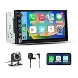 Hexinex 7' Radio de Coche 2 DIN Universal con Carplay y Android Auto Inalámbrico