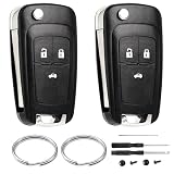 2 Piezas Carcasa Llave Coche 3 Botones Compatible con O-Pel Insignia Astra J Adam Zafira Tourer C Mokka Meriva Movano Corsa E Cascada Karl Vauxhall Mando a Distancia Carcasa Funda Llave de Repuesto