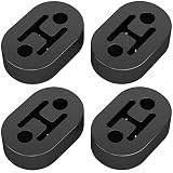 Greluma 4 Piezas Colgador escape universal 2 orificios, diámetro del orificio 12 mm (0,47'), colgador silenciador aislador escape automóvil, montaje de soporte silenciador, caucho alta densidad