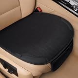 Cojín de Asiento de Coche Universal 51x50cm – Funda Antideslizante para Asiento Delantero,Transpirable y Suave,Estilo Moderno y Minimalista,Accesorios para el Interior del Automóvil (1 Piezas Negro)