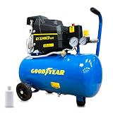 Goodyear - Compresor de Aire Eléctrico 24L 165 L/min 8 Bar 2 CV