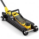 VEVOR Gato de Bajo Perfil de Acero Carga Máxima de 2,5 T Gato Hidraulico para Coche Rango de Elevación 85-380 mm Bomba Hidráulica Simple Gato Carretilla para Coches Familiares, Camiones, Todoterrenos