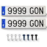 Gonplac Matrícula Metálica Coche Homologada 52 x 11 CM (Conjunto 2 Und)