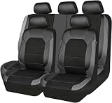 FROON Fundas de asiento de coche universales para Volkswagen Tiguan, Polo, Passat B8, Golf 5, Golf 6 y otros modelos, accesorios para coche, color negro y gris