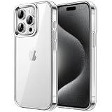 JETech Funda para iPhone 15 Pro, Anti-Amarillamiento, Transparente | Carcasa Protección Antigolpes, Parte Trasera PC Duro Antiarañazos, Bumper TPU Claro Duradero