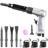 Herramienta Para Eliminar Oxido,Escalador de Agujas,Kit de Cincel Neumático,11pcs Martillo cincelador Neumático 4500U/min con cinceles de 4 Piezas con cincel neumático para Cortar,desincrustar