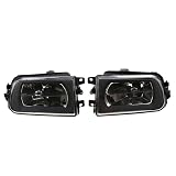 Car Automobiles Front Driving Bumper Clear Fog Light Lamp Without Bulbs Protector For E39 528i 540i Z3 1995-2000 fog lights (Color : 1 Pair)