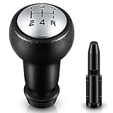 Vinabo Pomo Palanca de Cambios 5 Velocidades para Peugeot 206 Citroën C4 | Negro cromado para 106 107 205 306 307 308 406 3008, Picasso Saxo C1 C2 C4, recambio para interior de coche