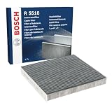 Bosch R5518 Filtro de Habitáculo de Carbón Activo Filtro de Repuesto | Filtro de Repuesto Contra Olores Desagradables, Polen y Polvo, Para un Aire más Limpio en el Vehículo