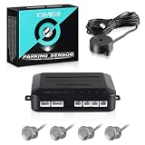 KOYOSO Sensores de Aparcamiento Coche 4 Sensores Radar Aparcamiento Trasero Kit-Gris