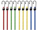 10 tensores con ganchos, correas elásticas multiusos para coche, bicicleta, camping y almacenamiento