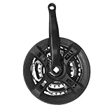 Durlo Reemplazo de bielas de bicicleta, bielas de acero con alto contenido de carbono, bielas de 24, 34 y 42 dientes para bicicleta de montaña y carretera de velocidad variable.
