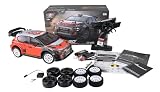 Amewi Hyper Go Citroen C3 WRC Rallye/Drift 4WD 1:14 sin escobillas con giroscopio 45 km/h RTR, Color Negro y Rojo