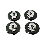 HEYCE 4Pcs Tapas para Llantas tapacubos tapabujes Tapas de Cubo de Centro de Rueda 57mm para Koleos Duster Megane,Black
