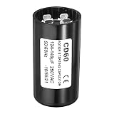 PATIKIL Motor Arranque Condensador, 124-149uF/Mfd 250VAC 50/60Hz CD60 Funcionamiento Condensador Motor Arranque Condensador para Eléctrico Motor Arranque Funcionamiento