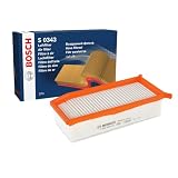 Bosch S0343 Filtro de Aire para Coche Filtro de Repuesto | Restringe Partículas de la Entrada de Aire, Resiste a la Humedad, con Alta Resistencia a la Tracción