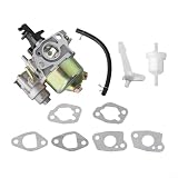 Carburador de metal de repuesto para Honda para gx160 para gx120 Metal | Compatible con GX120- para GX200, incluye juntas, filtro de combustible, tubo de aceite, palanca de estrangulamiento